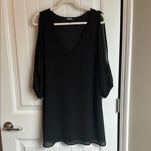 Lulus black cut out mini dress.